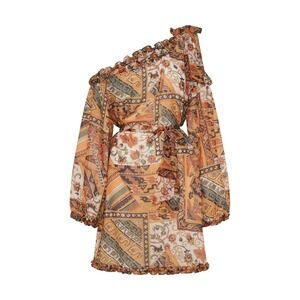 One Teaspoon NEW Bazaar Paisley One Shoulder Mini Dress‎ Paisley Size Medium